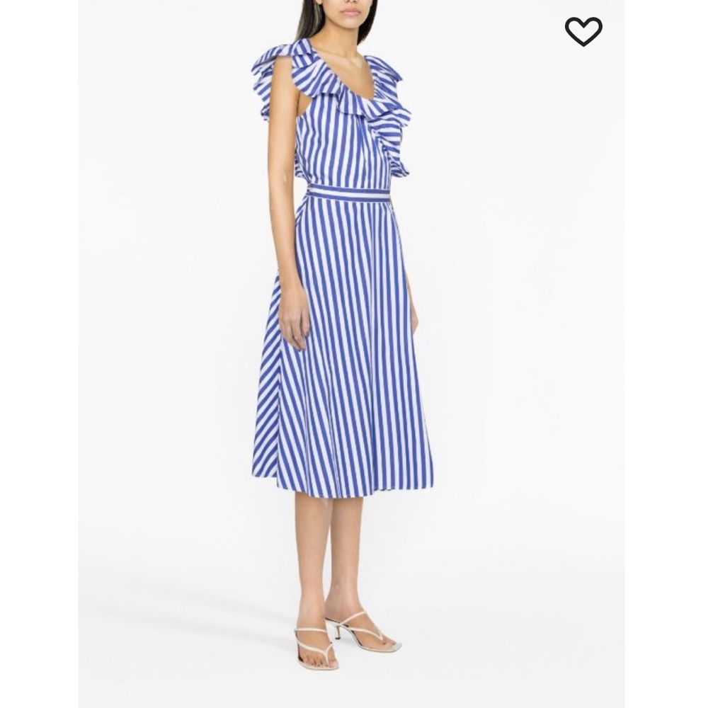 Polo Ralph Lauren striped ruffled-trim cotton dress